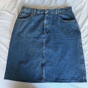 Crossroads Denim Vintage Blue Denim Pencil Knee Length Skirt